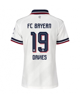 Billige Fotballdrakt Bayern Munich Alphonso Davies #19 Replika Bortedrakt Dame 2026-27 Kortermet
